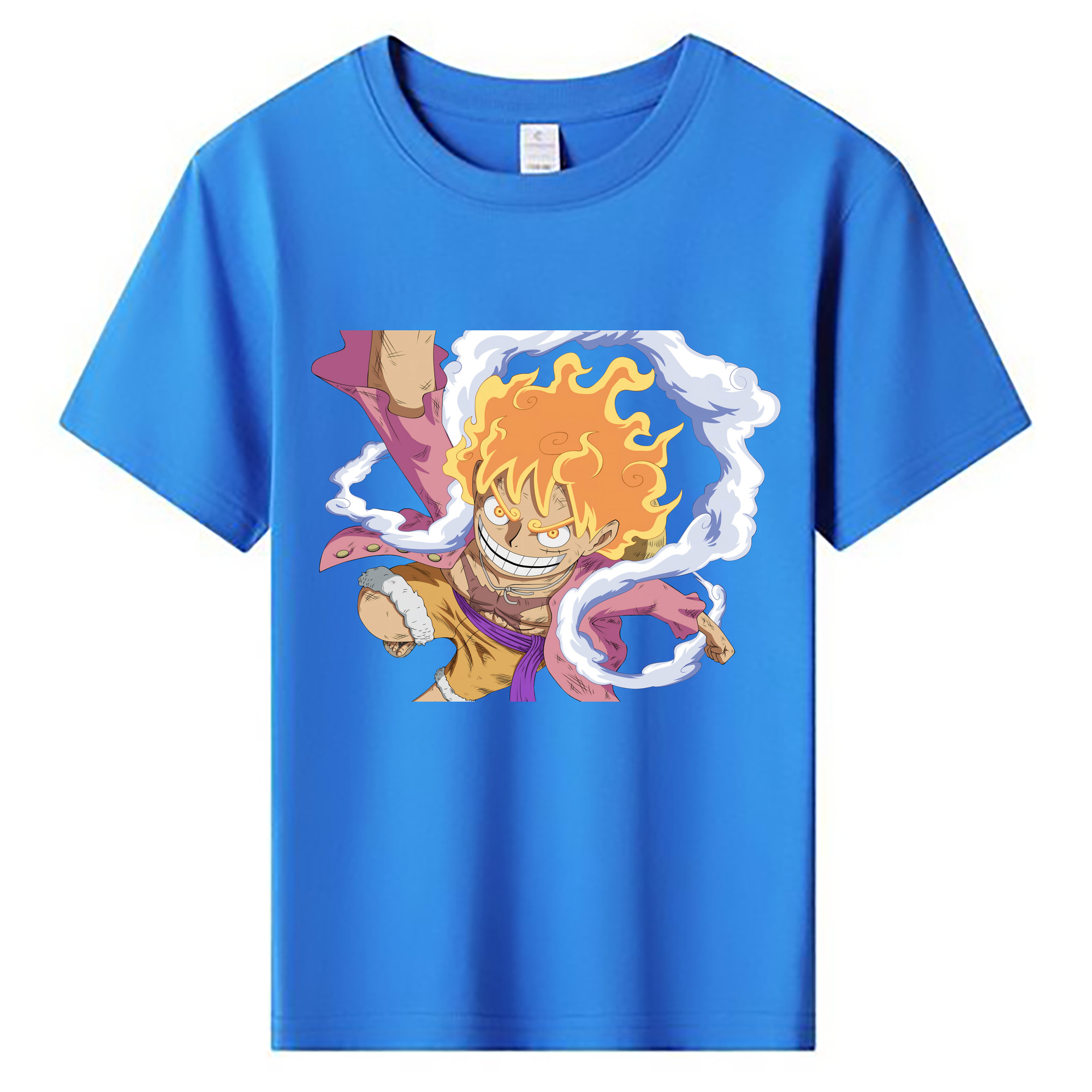 ワンピース モンキー・D・ルフィ ONE PIECE Monkey D. Luffy 綿100％キッズTシャツ（フロントプリント）